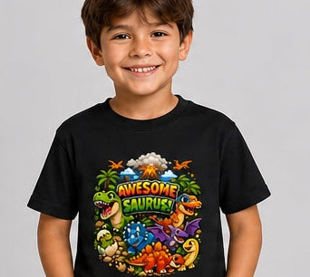 Kids Dinosaur Graphic T-Shirt | Colourful Dino Adventure Tee