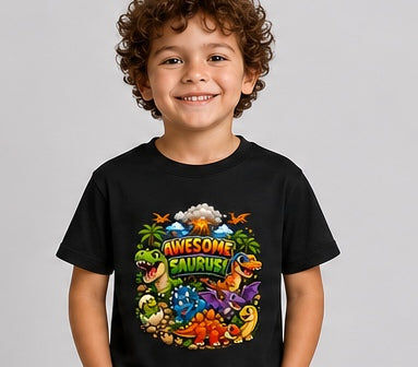 Kids Dinosaur Graphic T-Shirt | Colourful Dino Adventure Tee