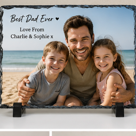 Personalised Photo Slate Gift for Mum Dad or Grandparents