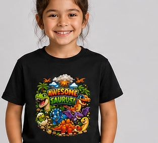Kids Dinosaur Graphic T-Shirt | Colourful Dino Adventure Tee