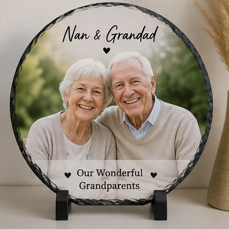 Personalised Photo Slate Gift for Mum Dad or Grandparents