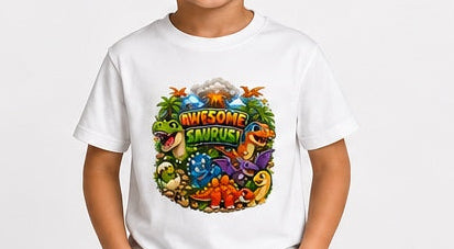 Kids Dinosaur Graphic T-Shirt | Colourful Dino Adventure Tee