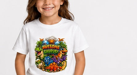 Kids Dinosaur Graphic T-Shirt | Colourful Dino Adventure Tee