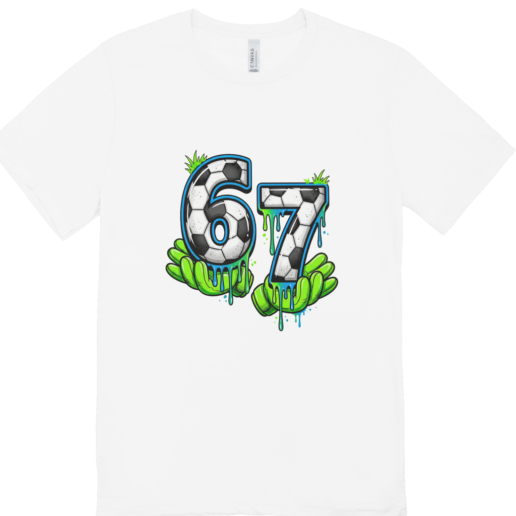 Kids Football Number 67 T-Shirt