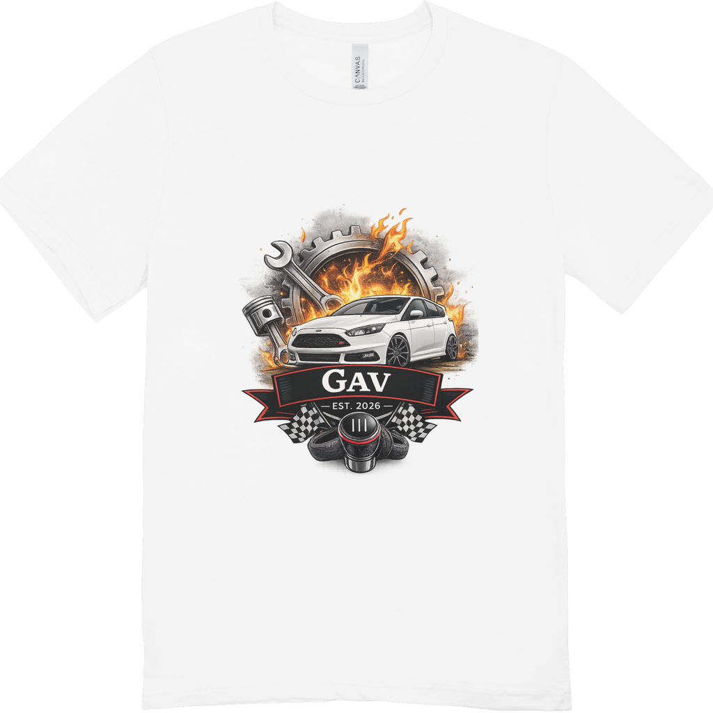 Personalised Car Enthusiast Name & Year T-Shirt | Custom DTF Print
