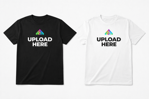 Custom text t shirt UK black with enter your text design Infinity Prints