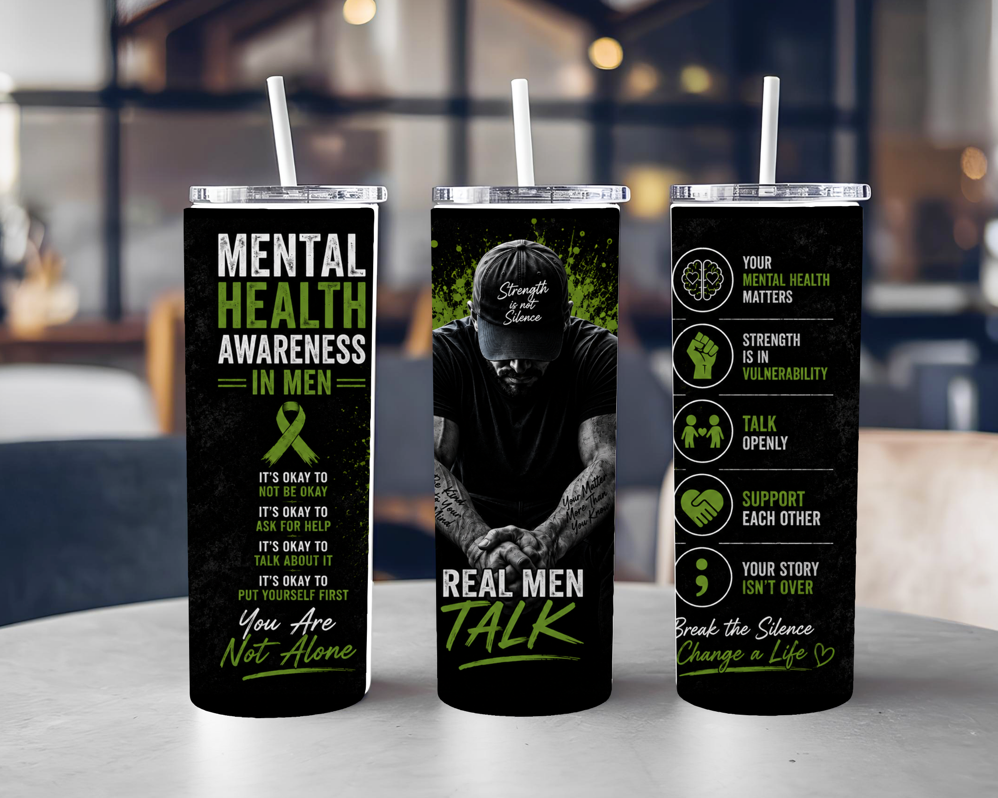 Men’s Mental Health Awareness 20oz Tumbler | Real Men Talk