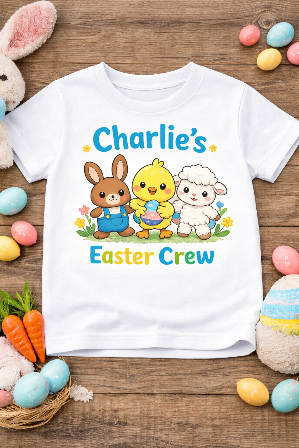 Personalised Kids Easter Crew T-Shirt