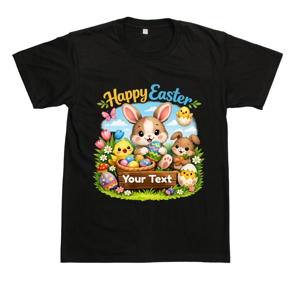 Personalised Happy Easter Bunny T-Shirt