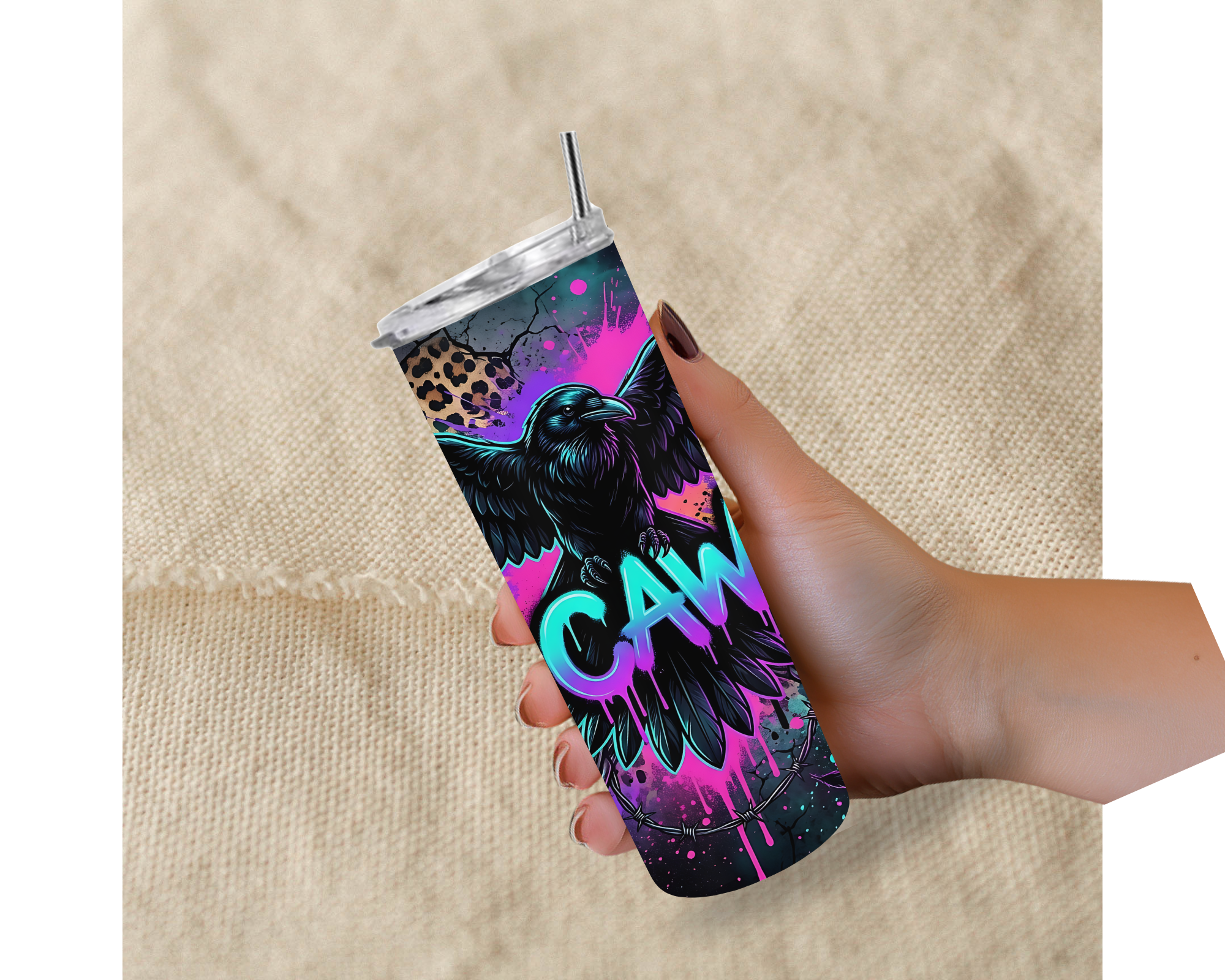 Neon Raven 20oz Stainless Steel Tumbler