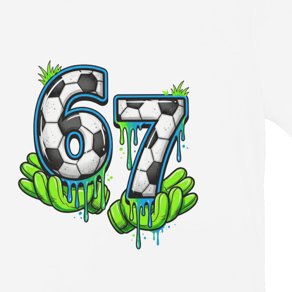 Kids Football Number 67 T-Shirt