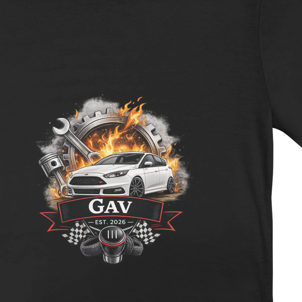 Personalised Car Enthusiast Name & Year T-Shirt | Custom DTF Print