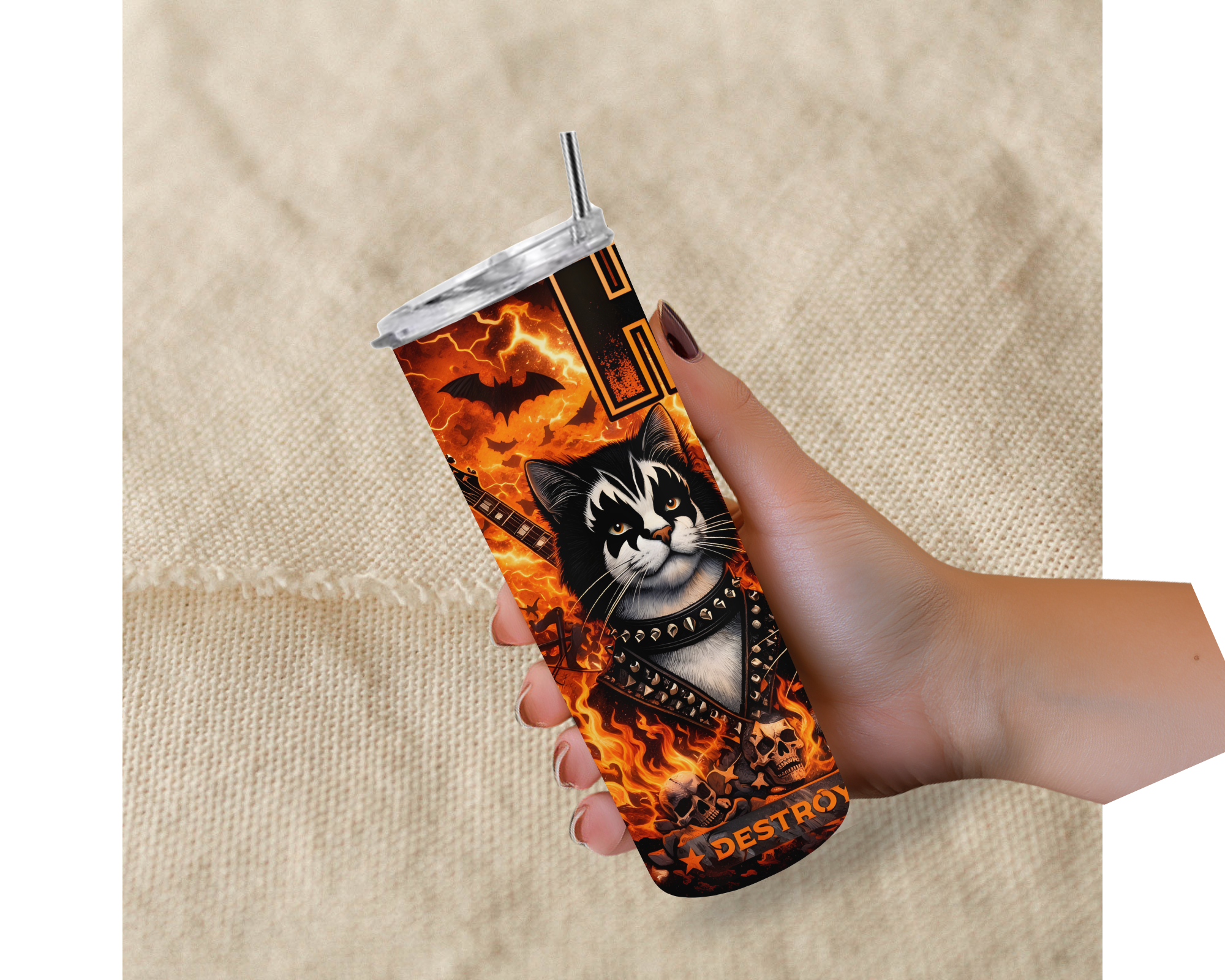 Rock Cat 20oz Stainless Steel Tumbler