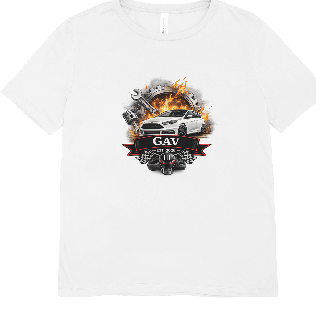 Personalised Car Enthusiast Name & Year T-Shirt | Custom DTF Print