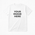 White custom text t shirt with enter text example