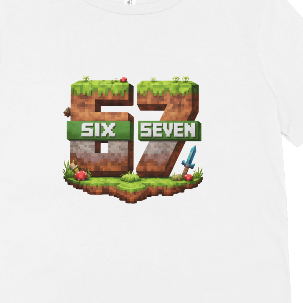 Kids Six Seven 67 Pixel Gaming T-Shirt