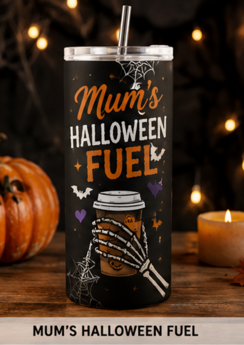 Personalised Halloween Tumbler – Custom Name Gift