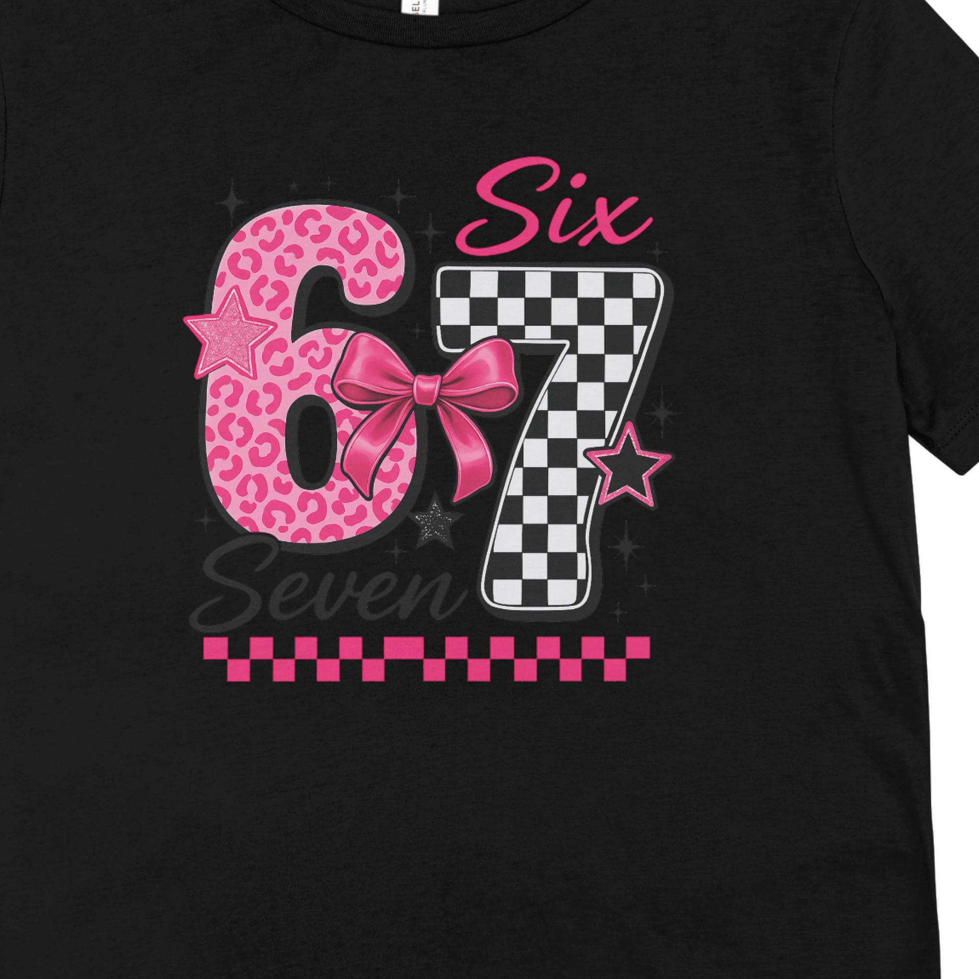 Kids Pink 67 Leopard Check T-Shirt