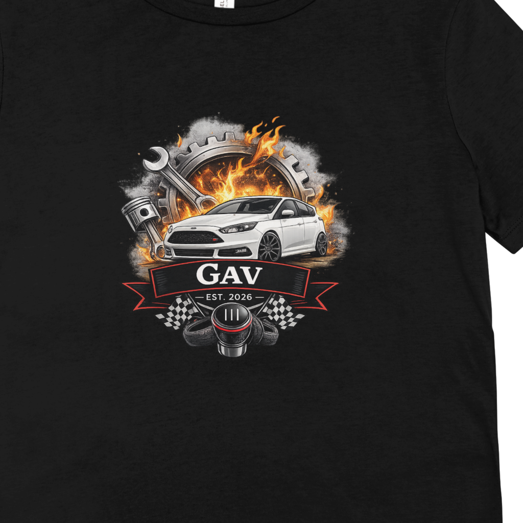 Personalised Car Enthusiast Name & Year T-Shirt | Custom DTF Print