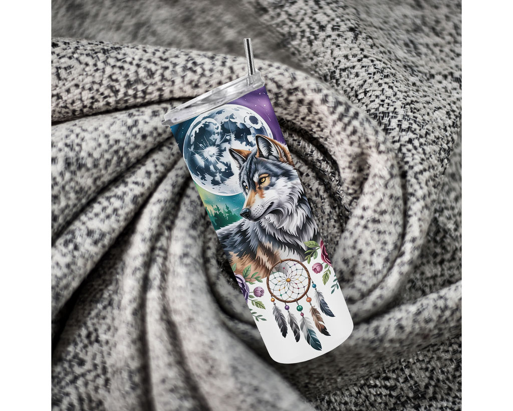 Wolf Moon Dreamcatcher 20oz Stainless Steel Tumbler