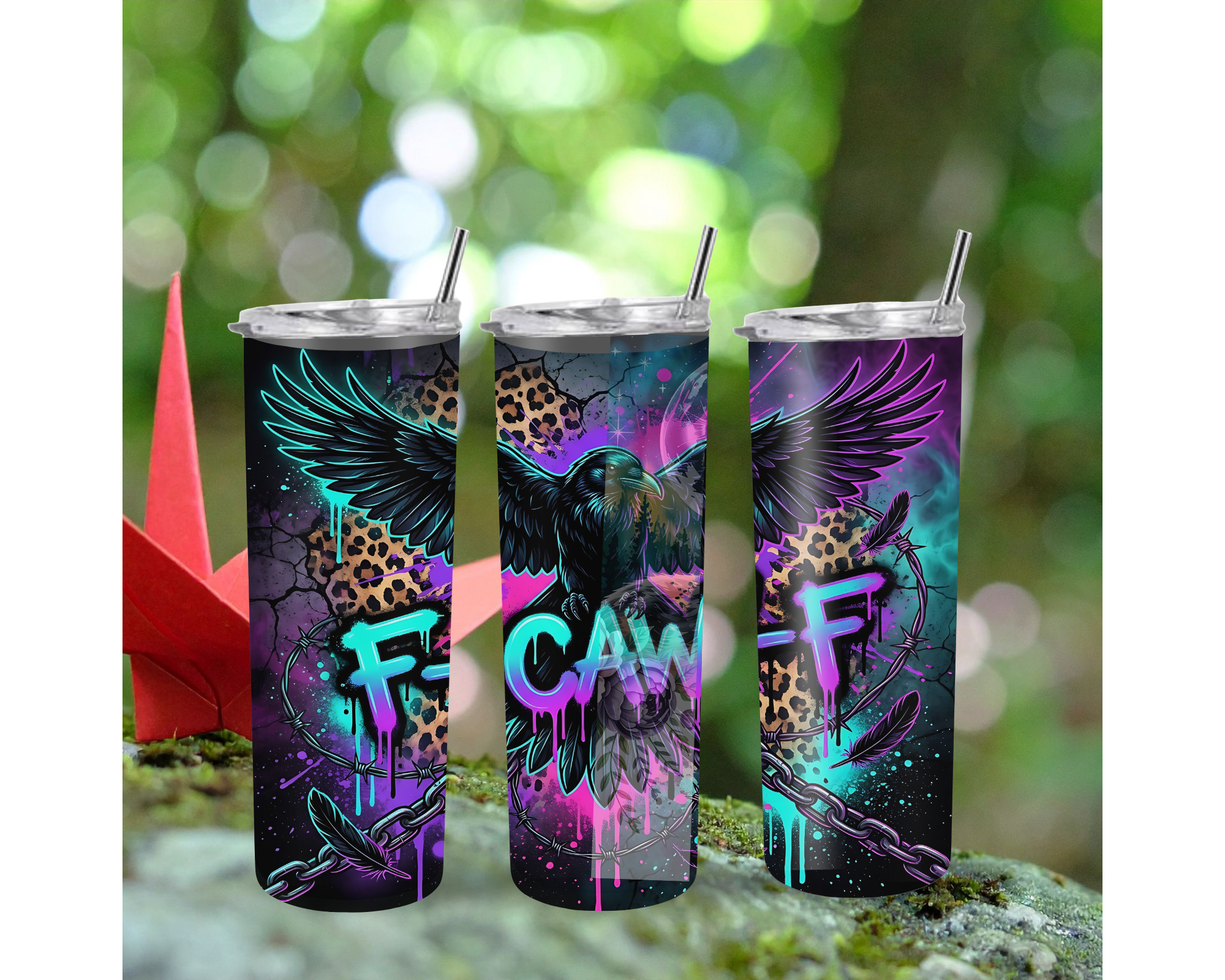 Neon Raven 20oz Stainless Steel Tumbler