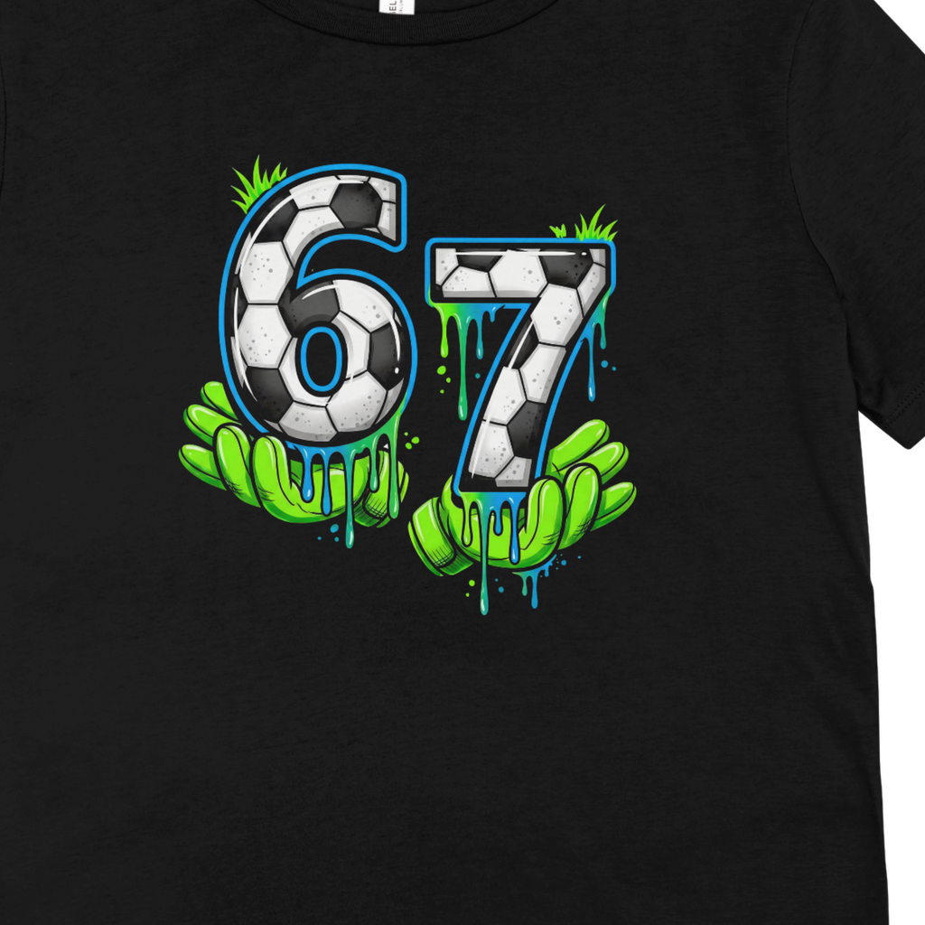 Kids Football Number 67 T-Shirt