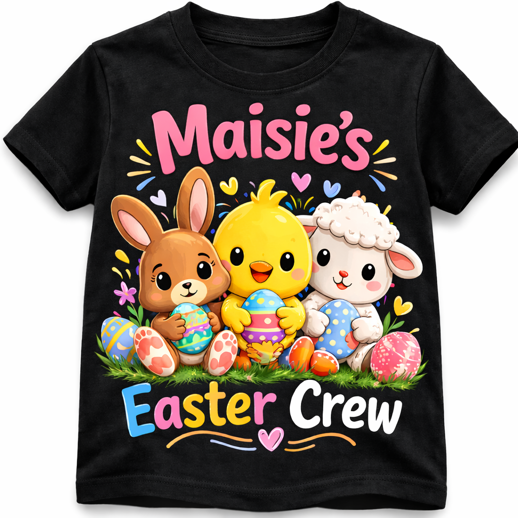 Personalised Kids Easter Crew T-Shirt