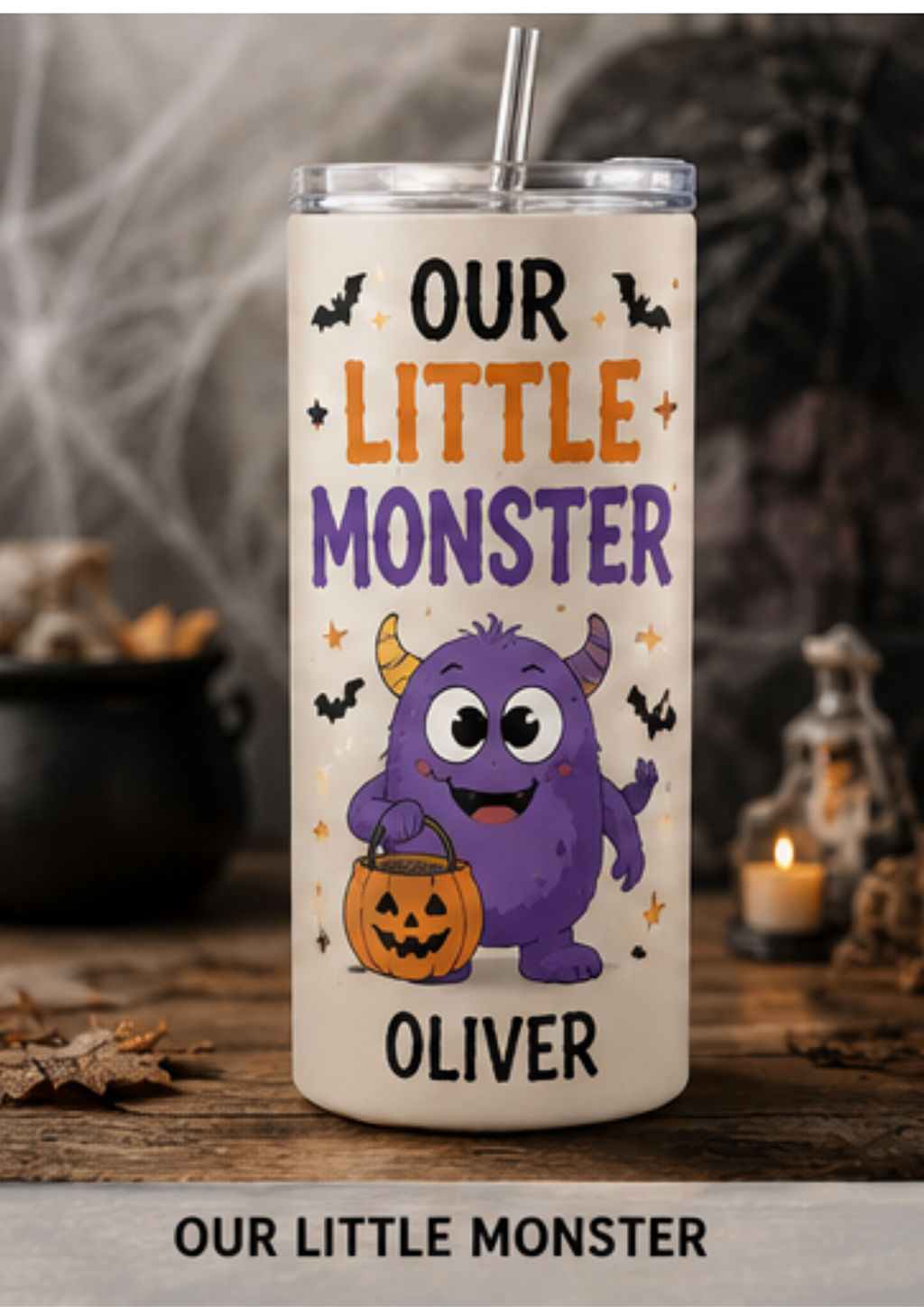 Personalised Halloween Tumbler – Custom Name Gift
