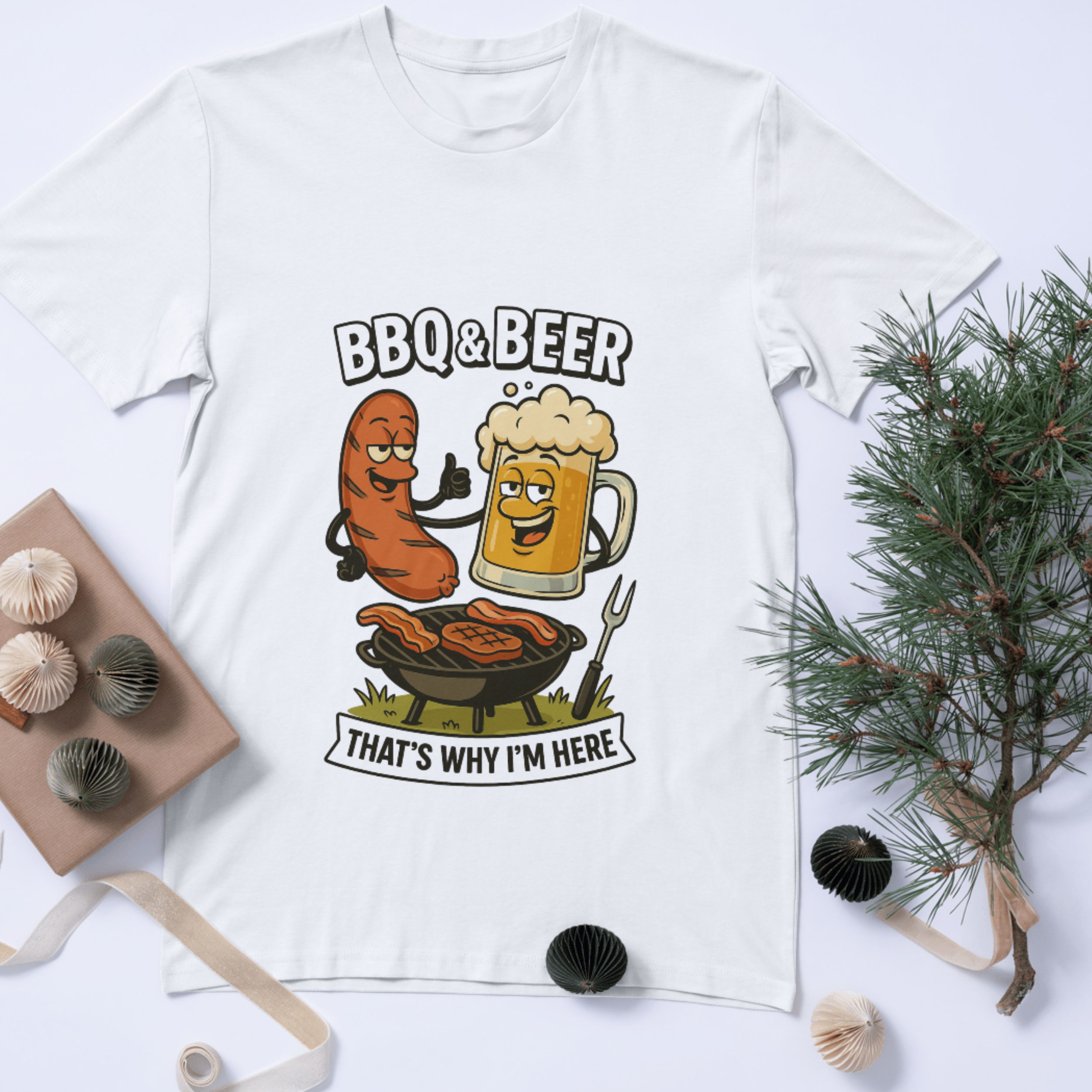 BBQ & Beer Funny T-Shirt