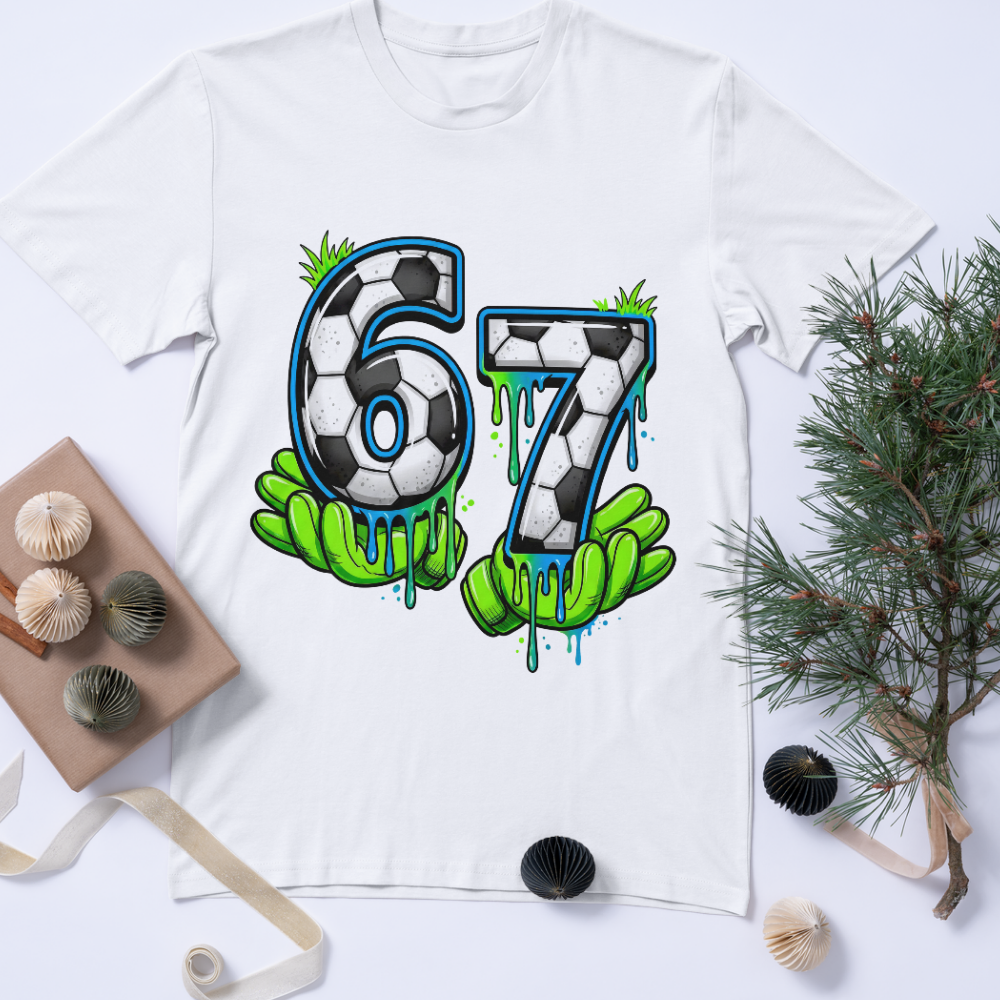 Kids Football Number 67 T-Shirt