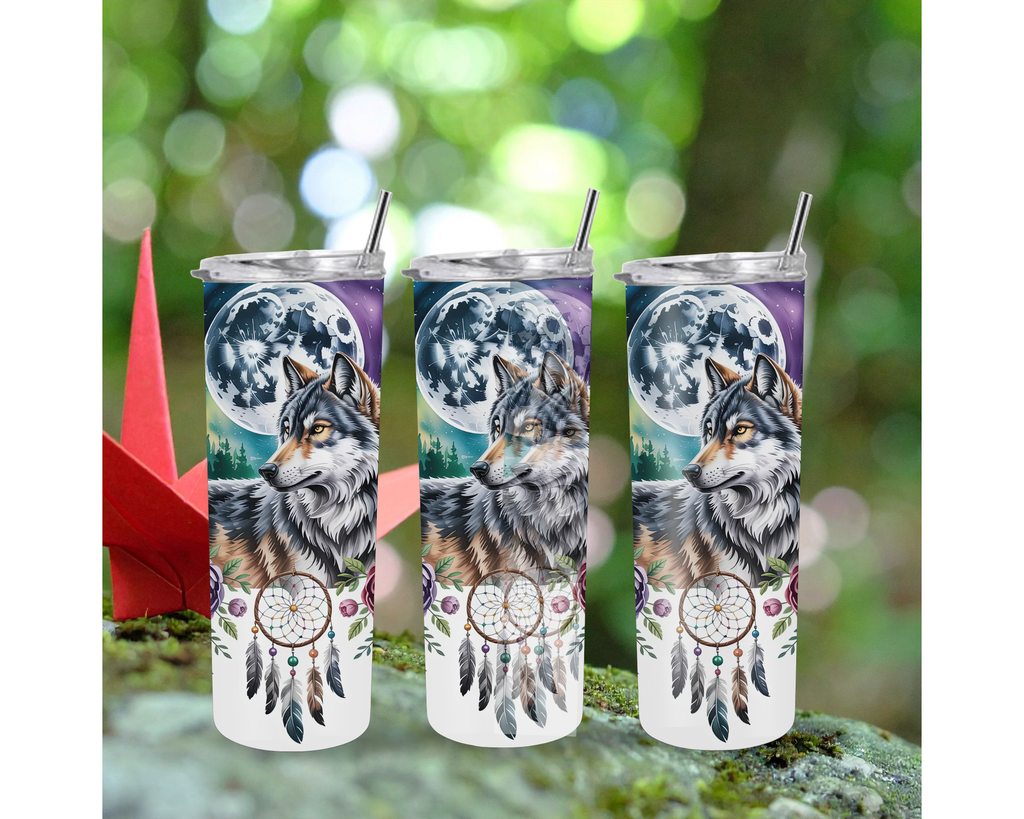 Wolf Moon Dreamcatcher 20oz Stainless Steel Tumbler