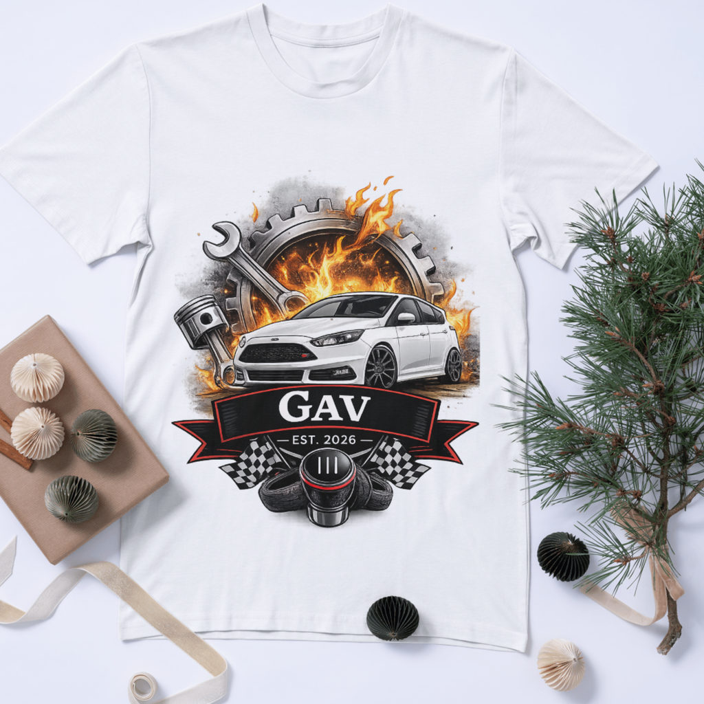 Personalised Car Enthusiast Name & Year T-Shirt | Custom DTF Print