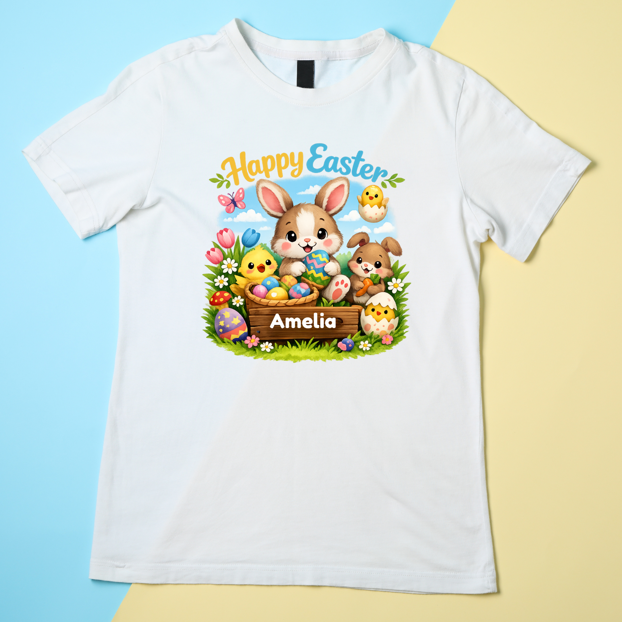 Personalised Happy Easter Bunny T-Shirt