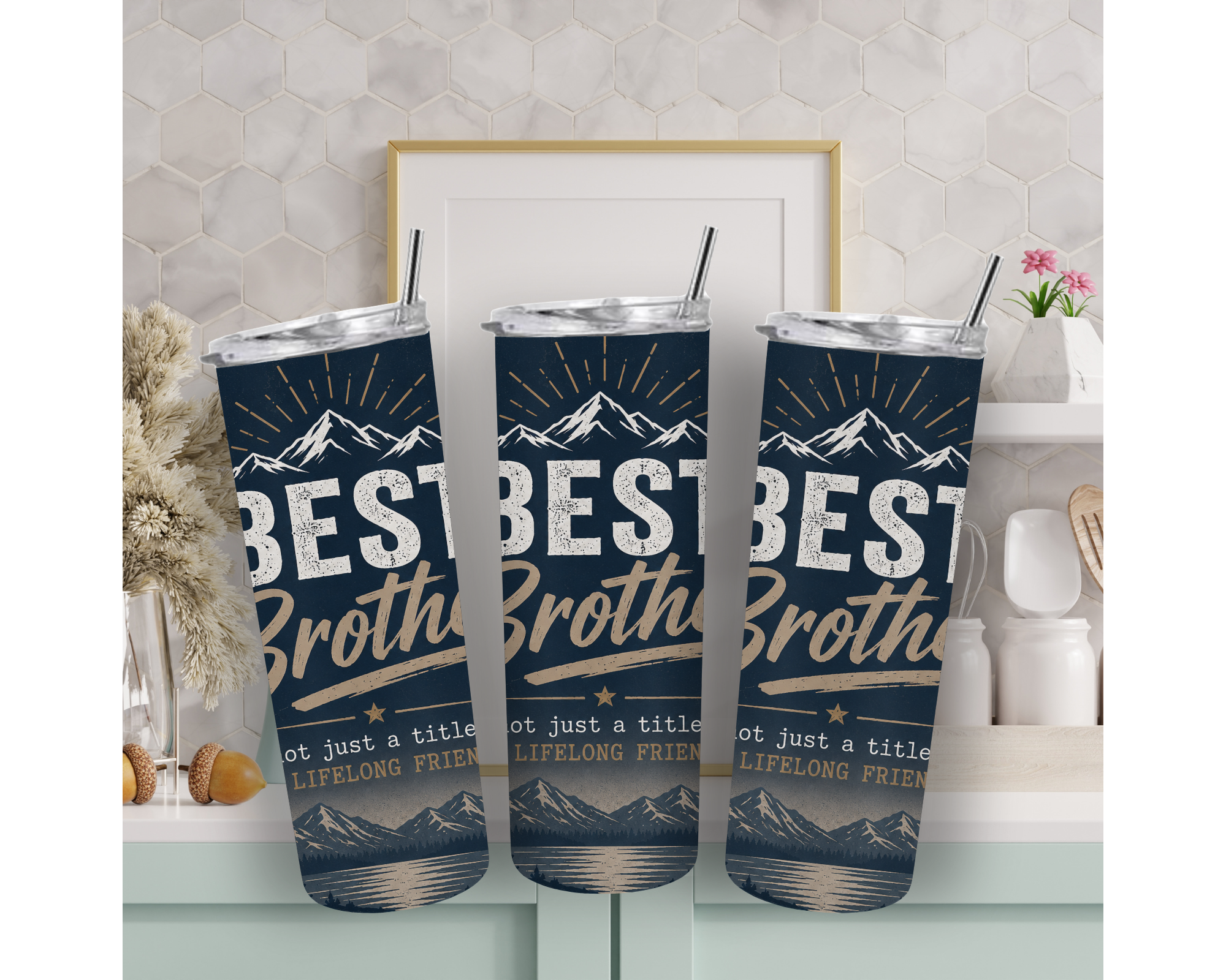Best Brother Friend 20oz Stainless Steel Tumbler