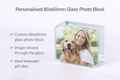 Personalised Glass Photo Block 80x60mm