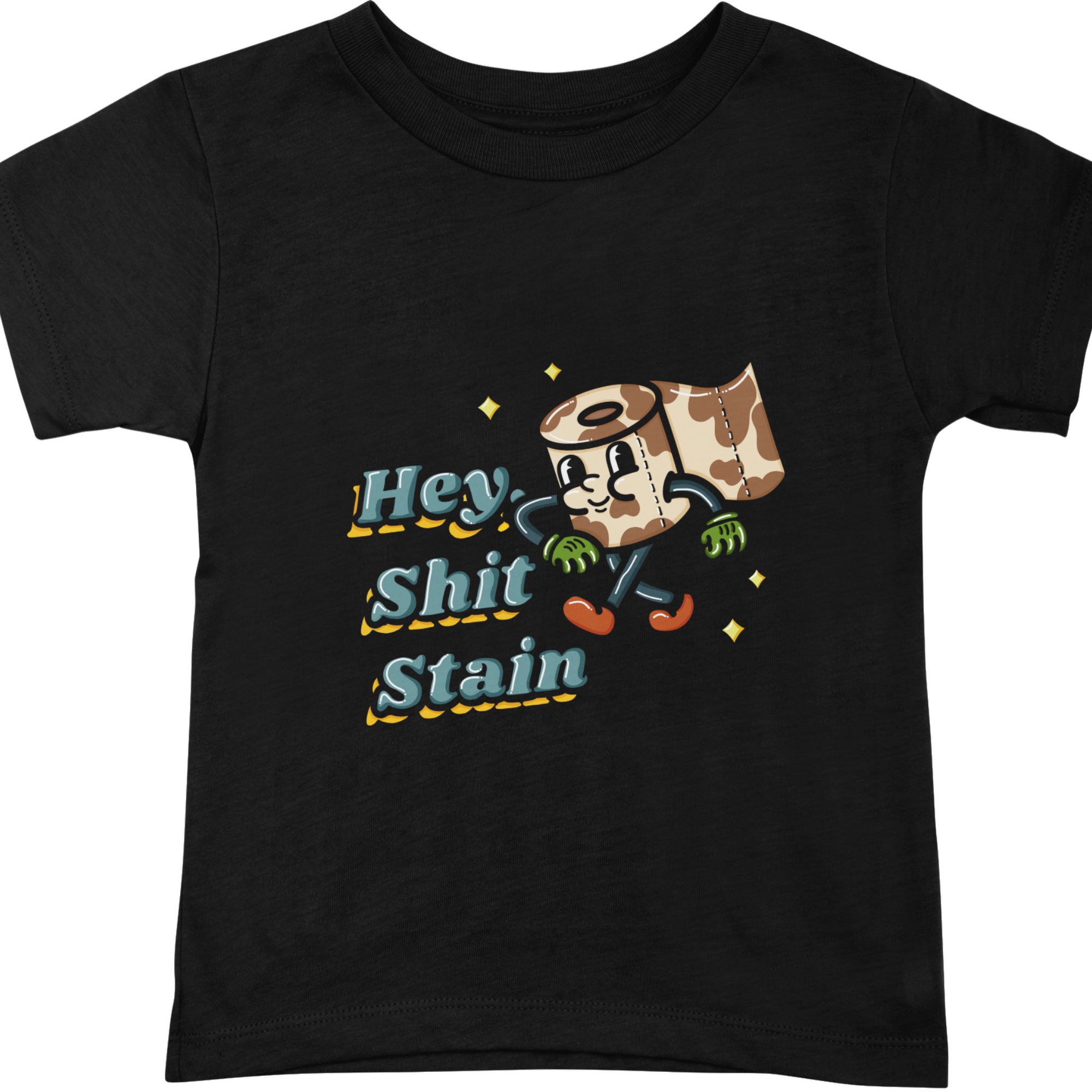 Hey Shit Stain Funny Toilet Roll T-Shirt