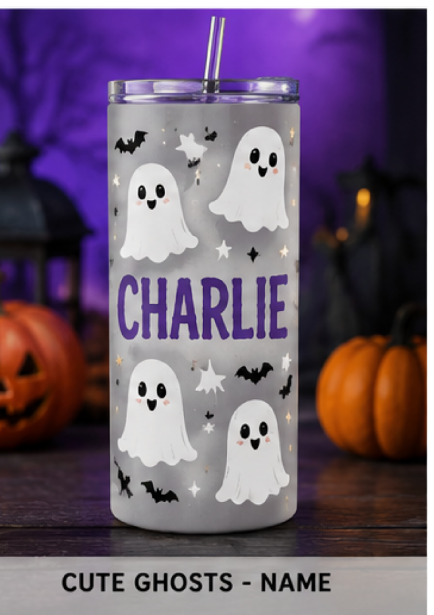 Personalised Halloween Tumbler – Custom Name Gift