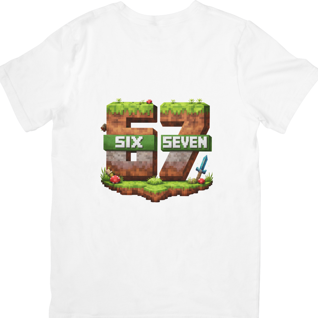 Kids Six Seven 67 Pixel Gaming T-Shirt