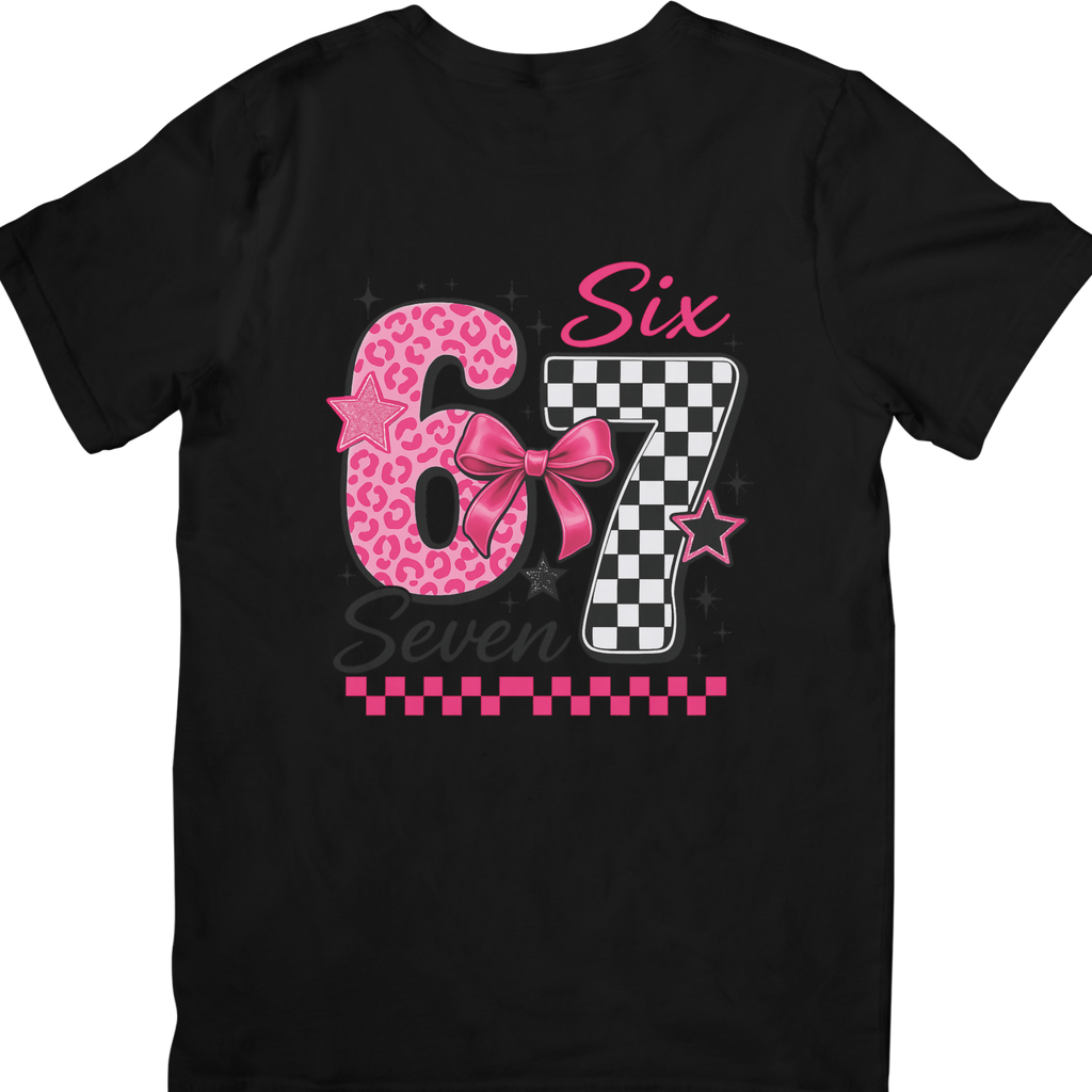 Kids Pink 67 Leopard Check T-Shirt