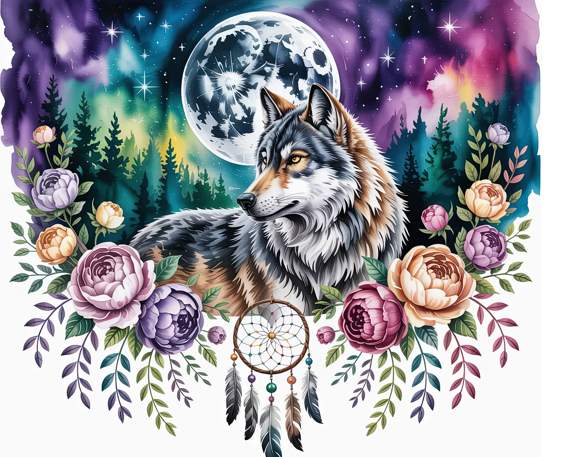 Wolf Moon Dreamcatcher 20oz Stainless Steel Tumbler