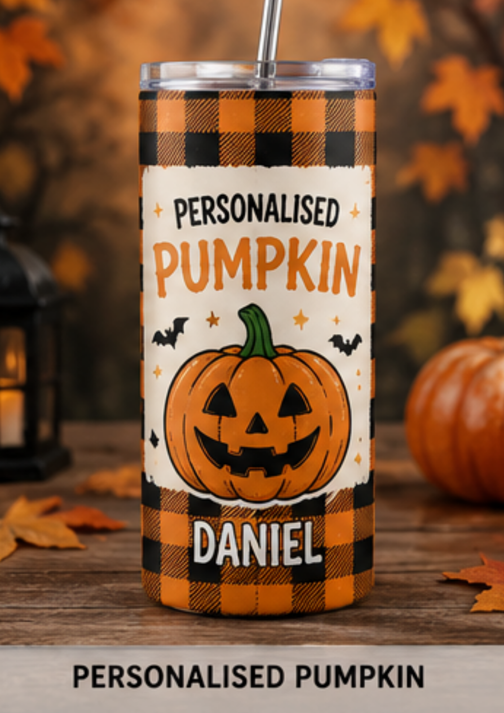 Personalised Halloween Tumbler – Custom Name Gift