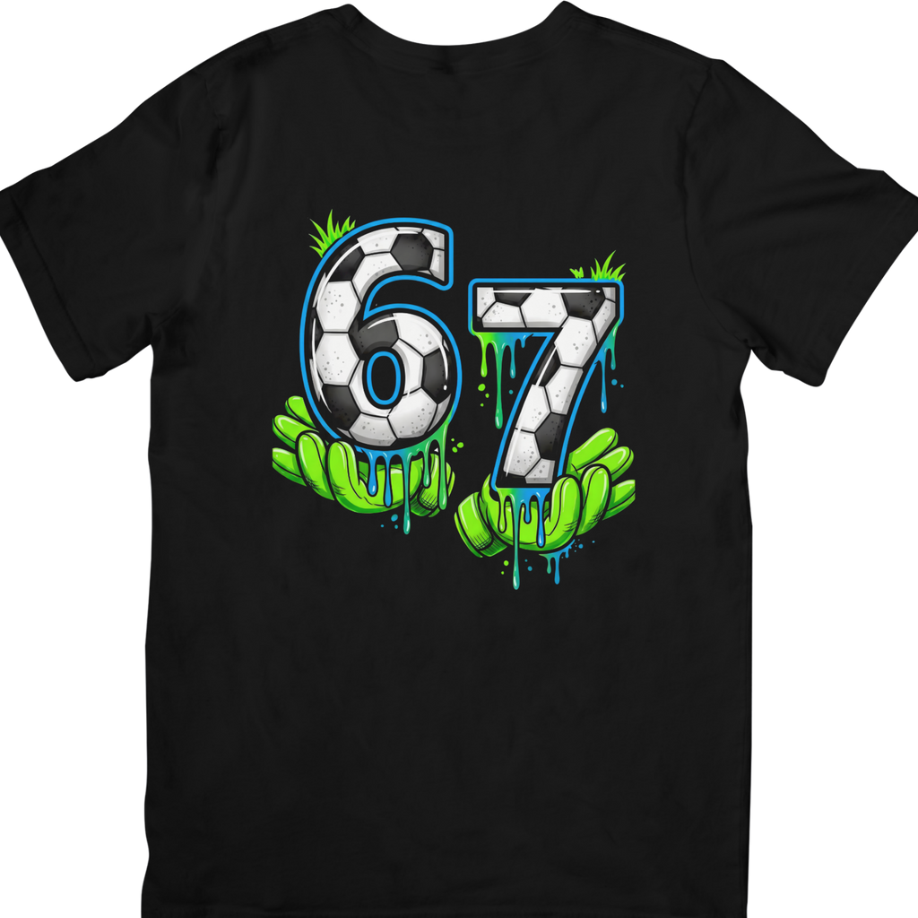 Kids Football Number 67 T-Shirt