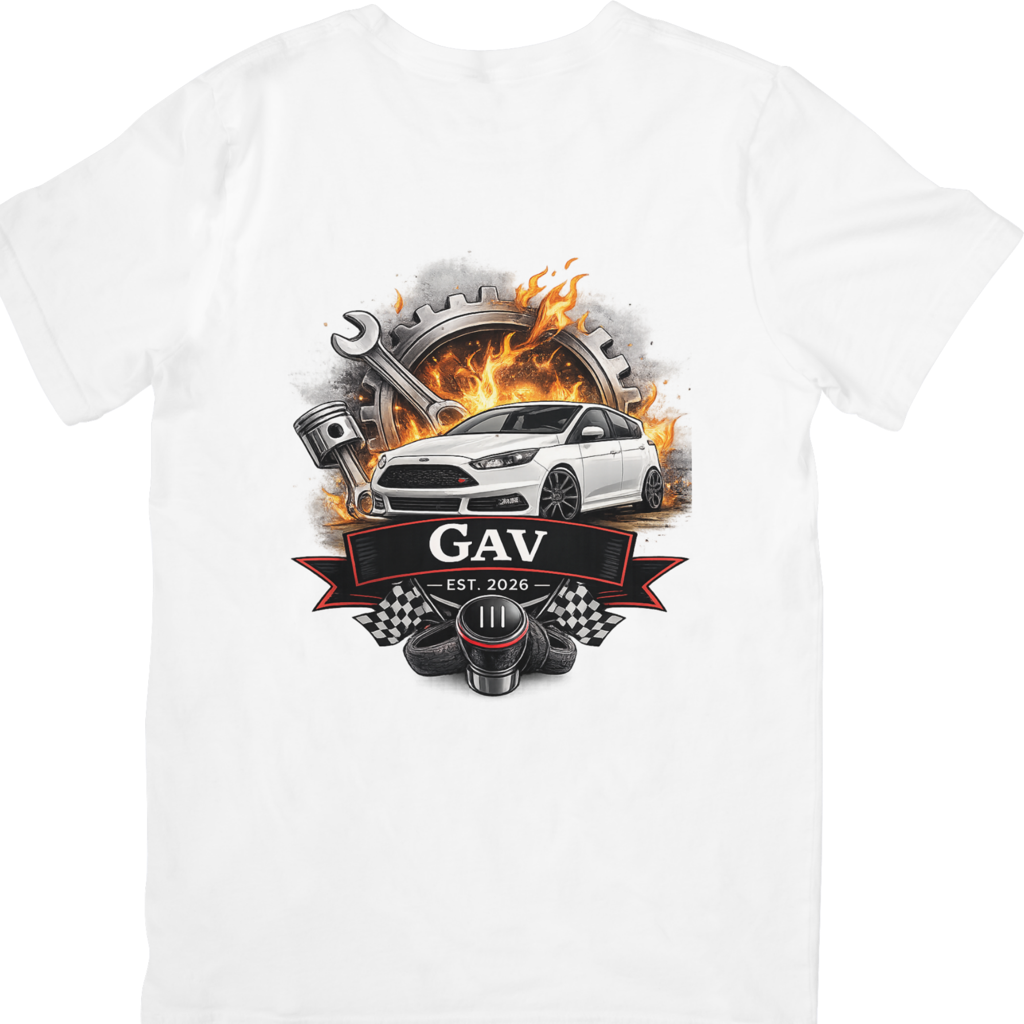 Personalised Car Enthusiast Name & Year T-Shirt | Custom DTF Print
