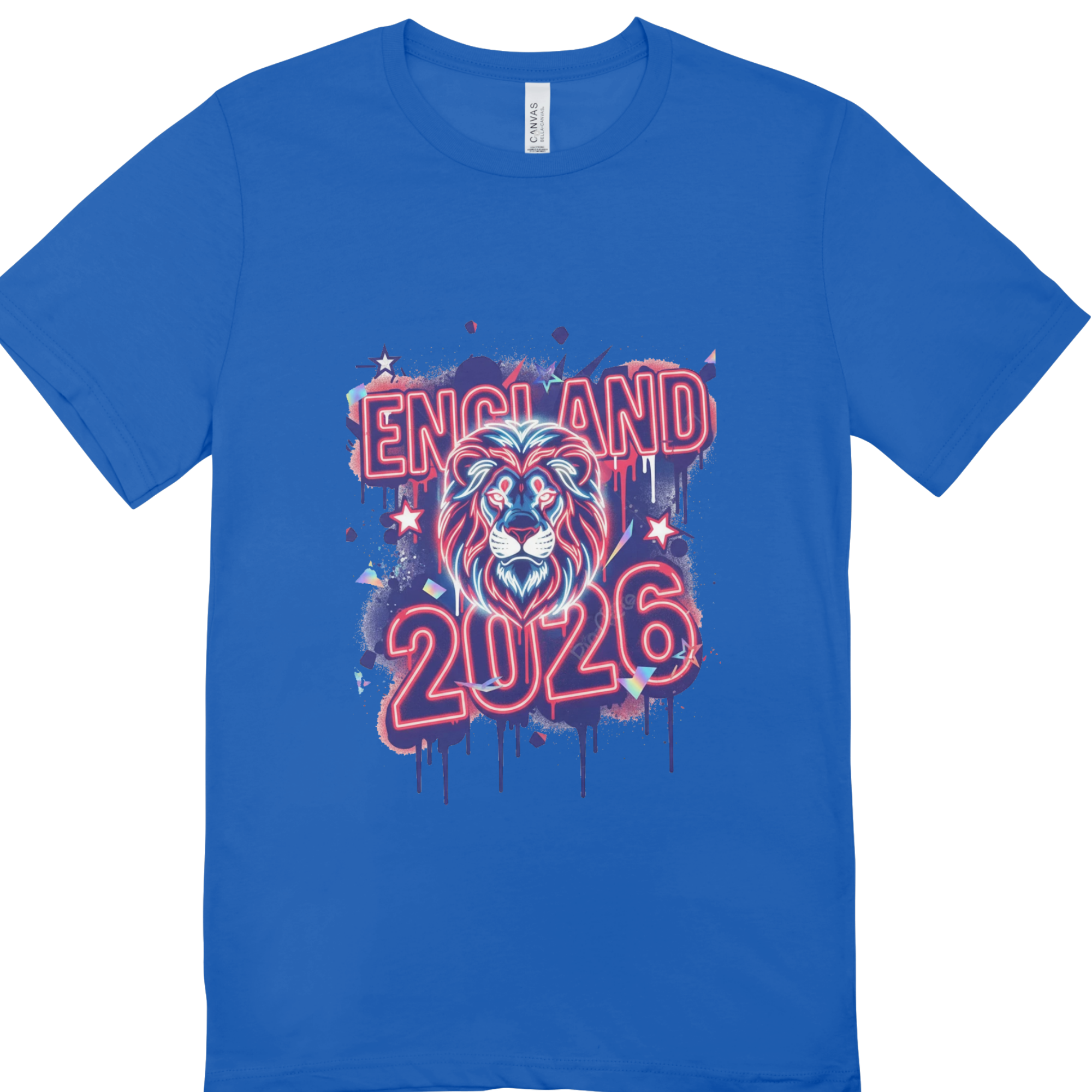 England 2026 Neon Lion T-Shirt | World Cup Fan Tee | Streetwear Graphic Shirt