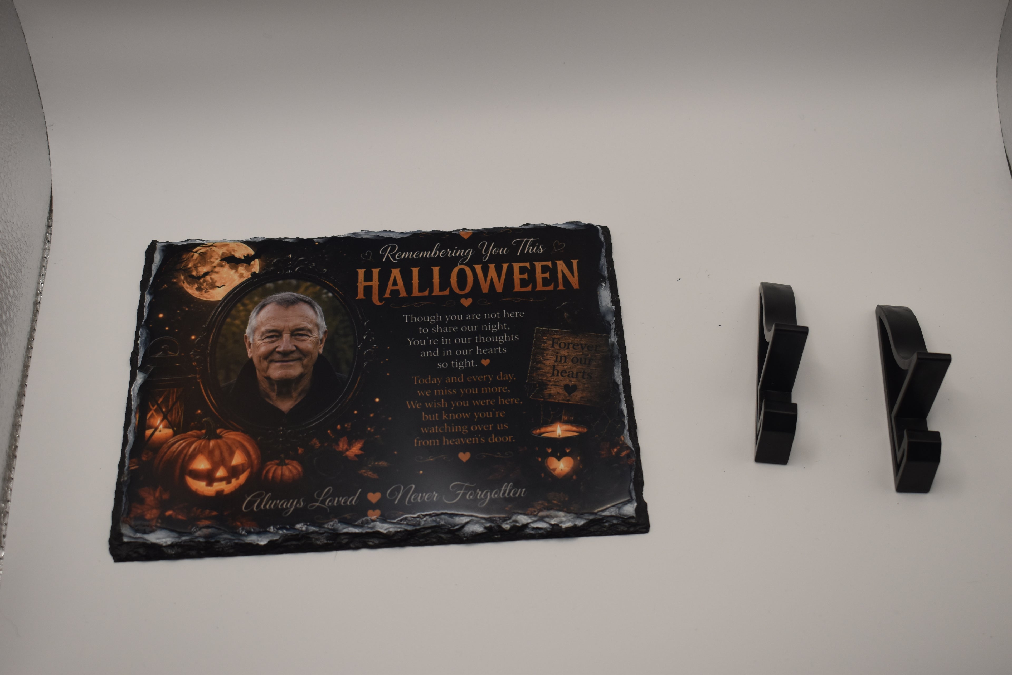 Personalised Halloween Memorial Photo Slate – Remembering You This Halloween