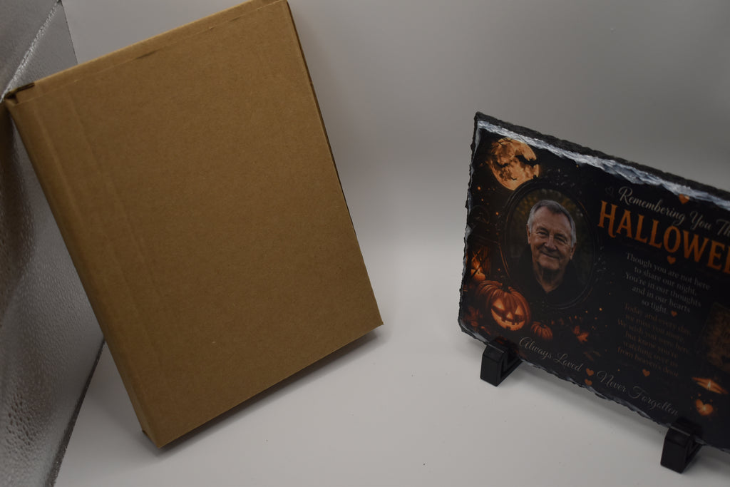 Personalised Halloween Memorial Photo Slate – Remembering You This Halloween