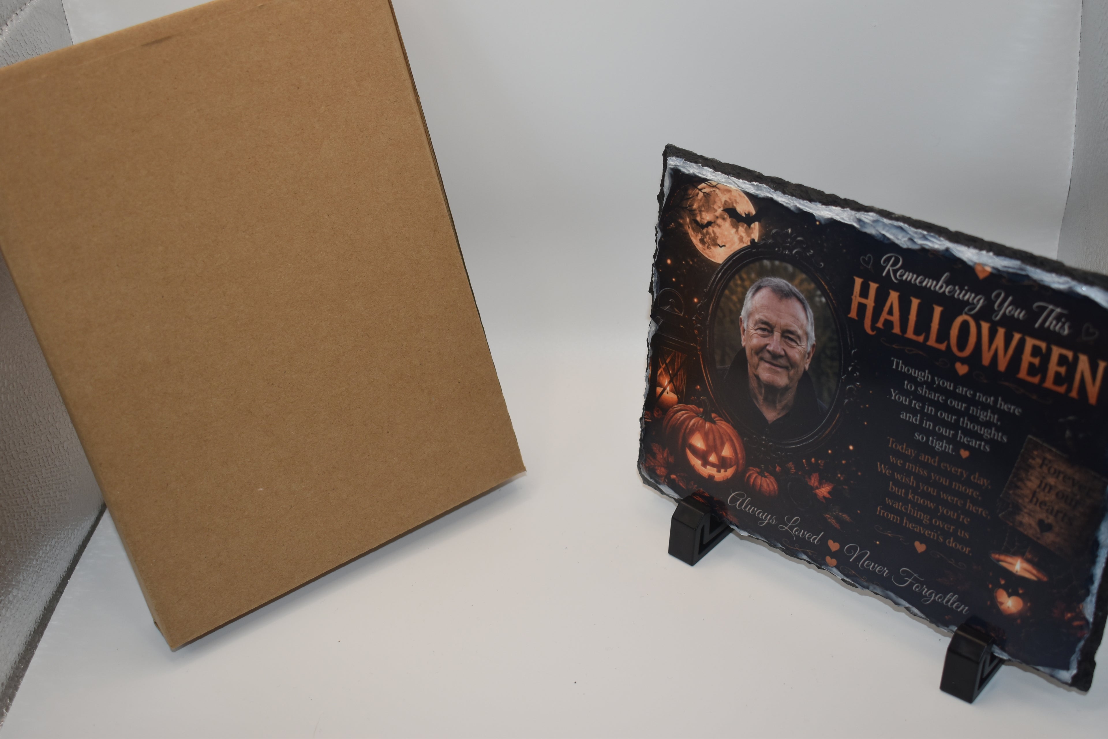 Personalised Halloween Memorial Photo Slate – Remembering You This Halloween