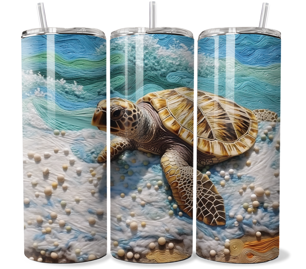 Sea Turtle Ocean 20oz Skinny Tumbler with Straw