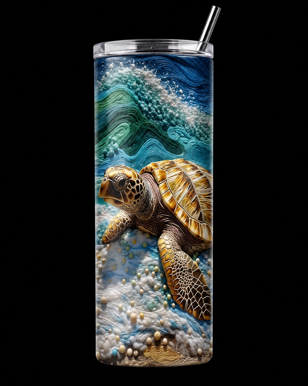 Sea Turtle Ocean 20oz Skinny Tumbler with Straw
