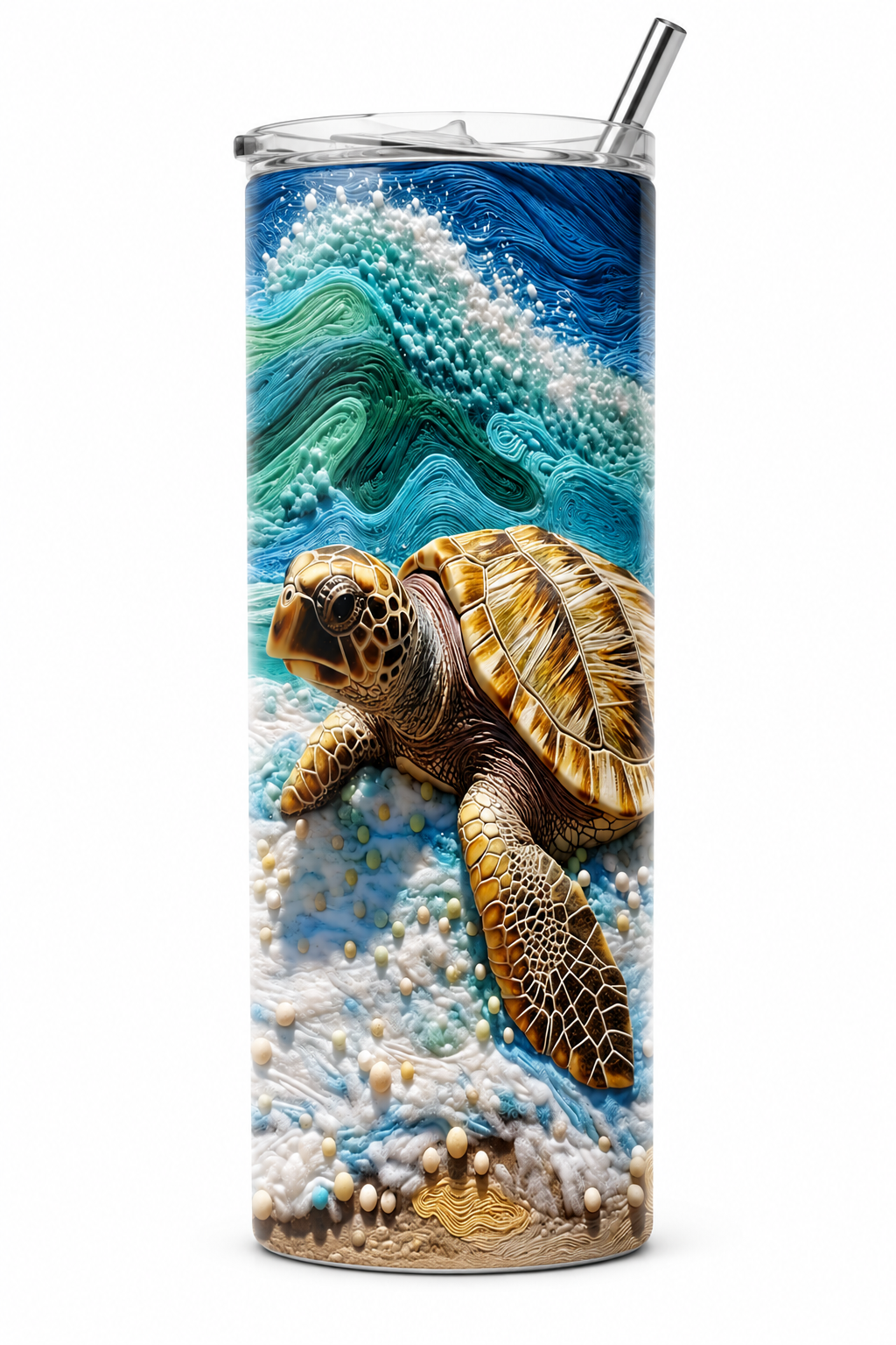 Sea Turtle Ocean 20oz Skinny Tumbler with Straw